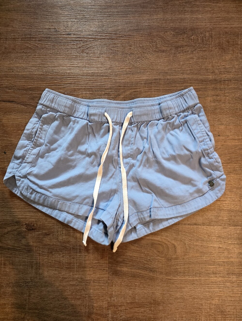 Roxy Light Blue Drawstring Soft Shorts